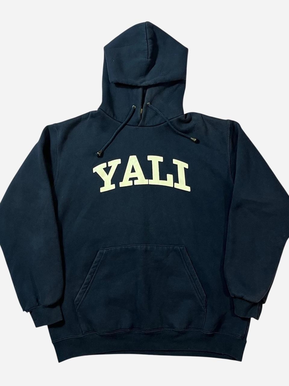 Vintage Yale University Yali Collegiate Navy Spell Out  Hoodie